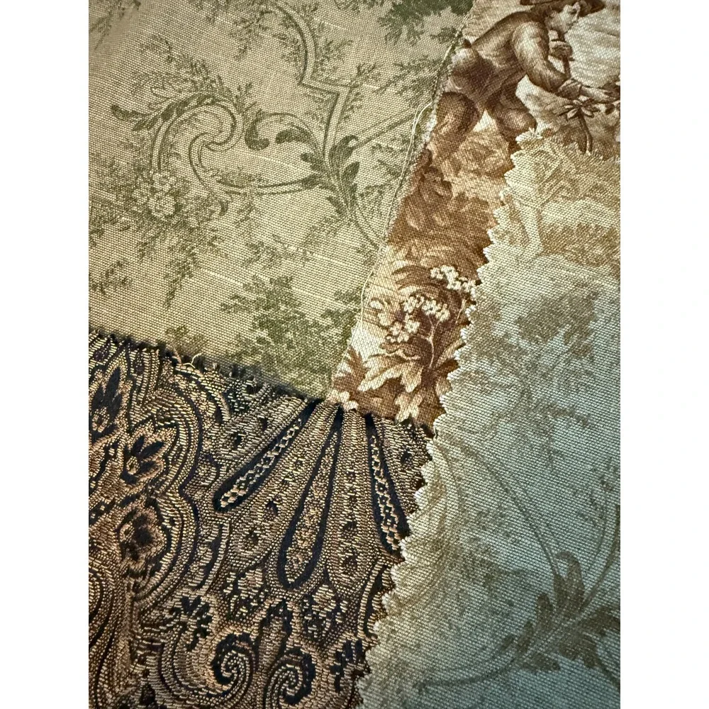 Lot of 7 shades of brown print designs‎ fabrics 25